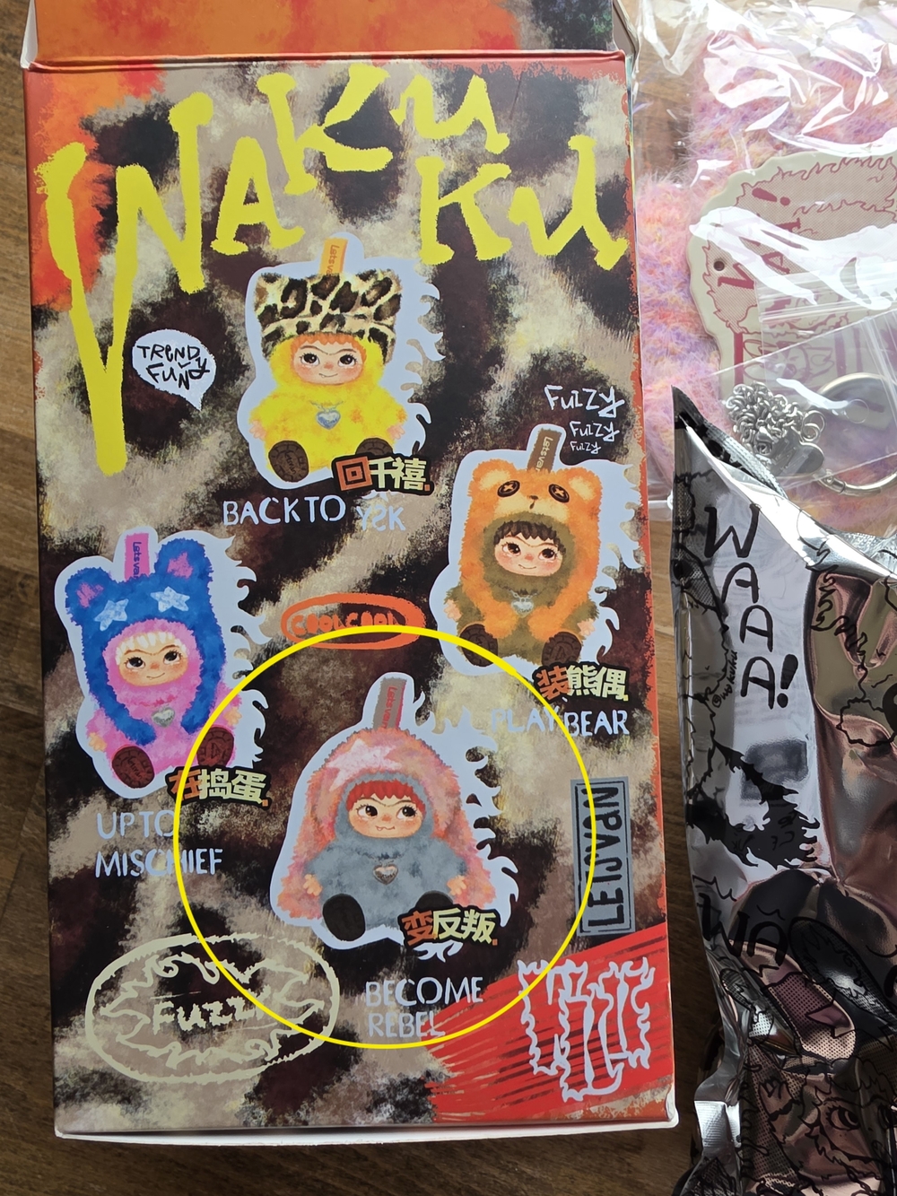 Wakuku Fuzzy Trendy Fun Party Blind box - Become Rebel